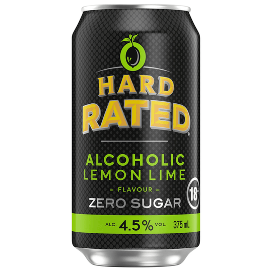 Hard Rated Zero Sugar Lemon Lime Can 375ml