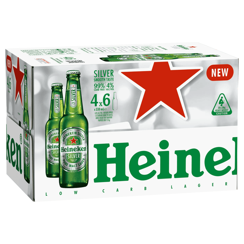 Heineken Silver Pure Lager Bottle 330ml