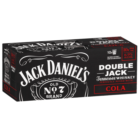 Jack Daniel's Double Jack & Cola Can 375ml 10pk