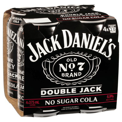 Jack Daniel’s Double Jack No Sugar Can 375ml