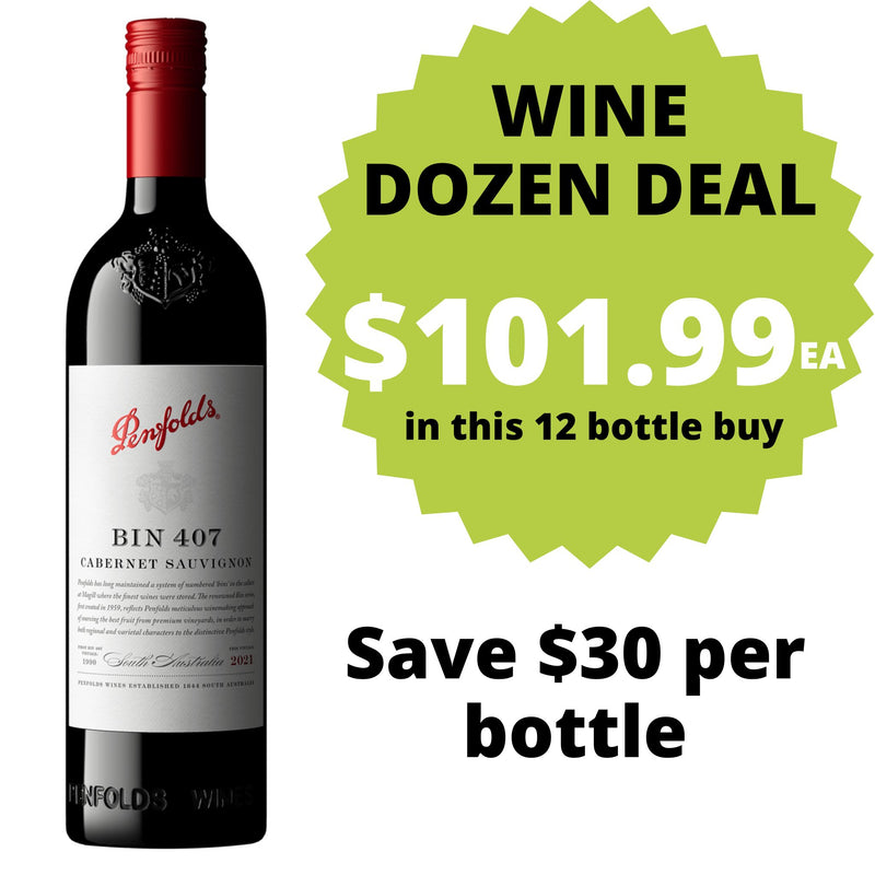 Penfolds Bin 407 2021 DOZEN DEAL