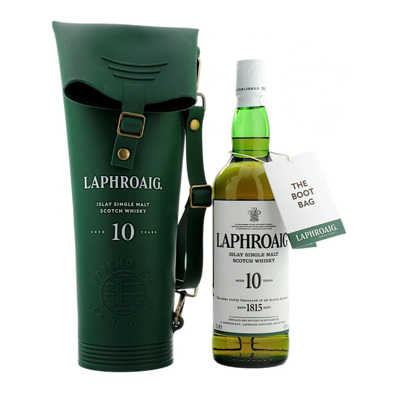 Laphroaig 10 Year Old Single Malt Scotch Whisky + Welly Boot Bag