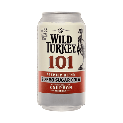 Wild Turkey 101 Bourbon & Zero Sugar Cola 6.5% 10PK Cans 375ml