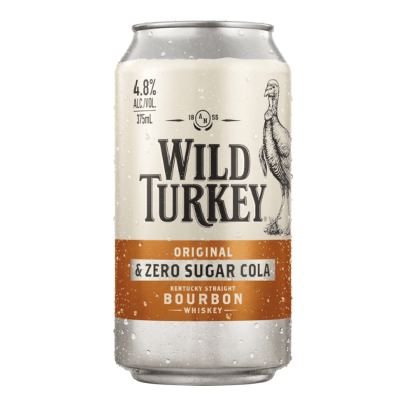 Wild Turkey Bourbon and Cola Zero Sugar Cans 375ml