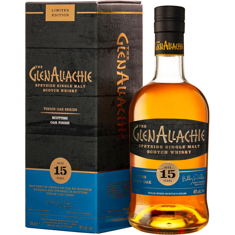 GlenAllachie 15 Year Old Scottish Virgin Oak Finish Single Malt Scotch Whisky