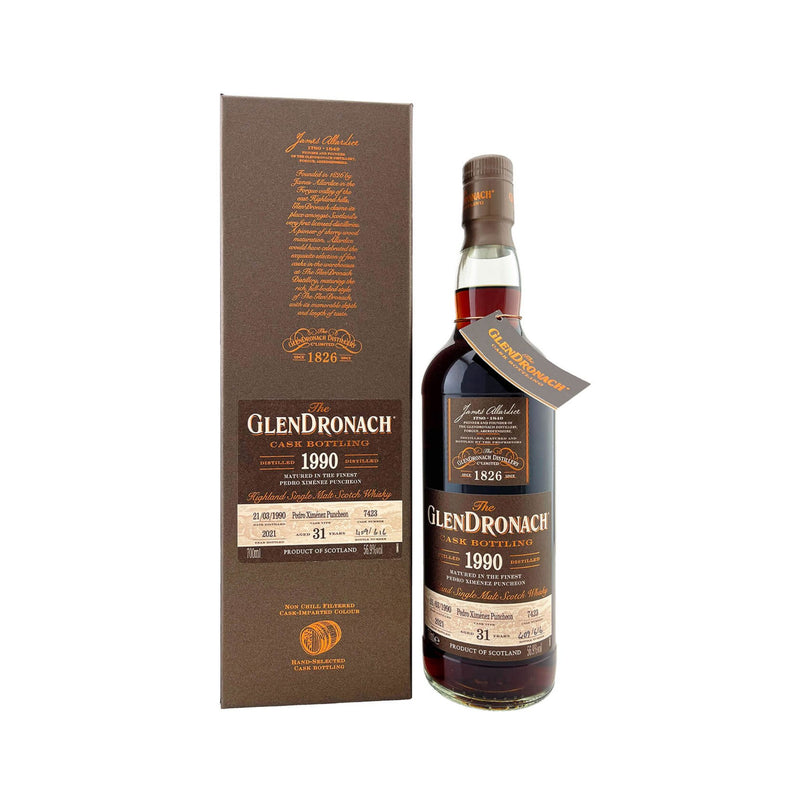 Glendronach 1990 Single Cask No.7423 Pedro Ximenez Sherry Puncheon 31 Year Old Single Malt Scotch Whisky