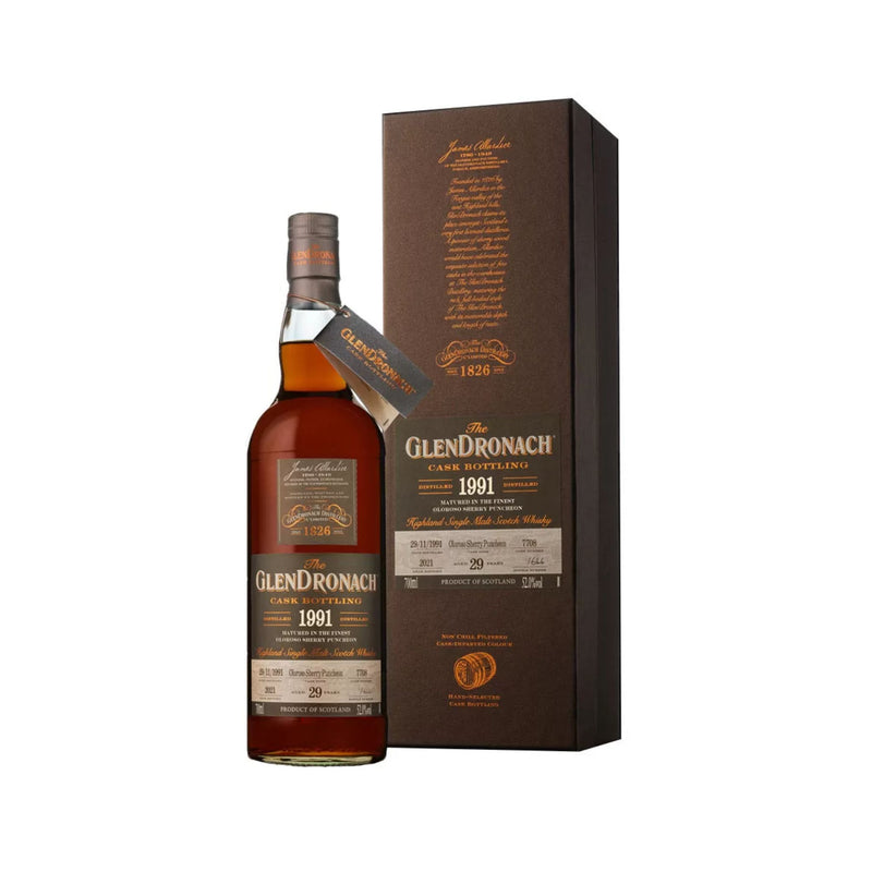 Glendronach 1991 Single Cask No.7708 Oloroso Sherry Puncheon 29 Year Old Single Malt Scotch Whisky