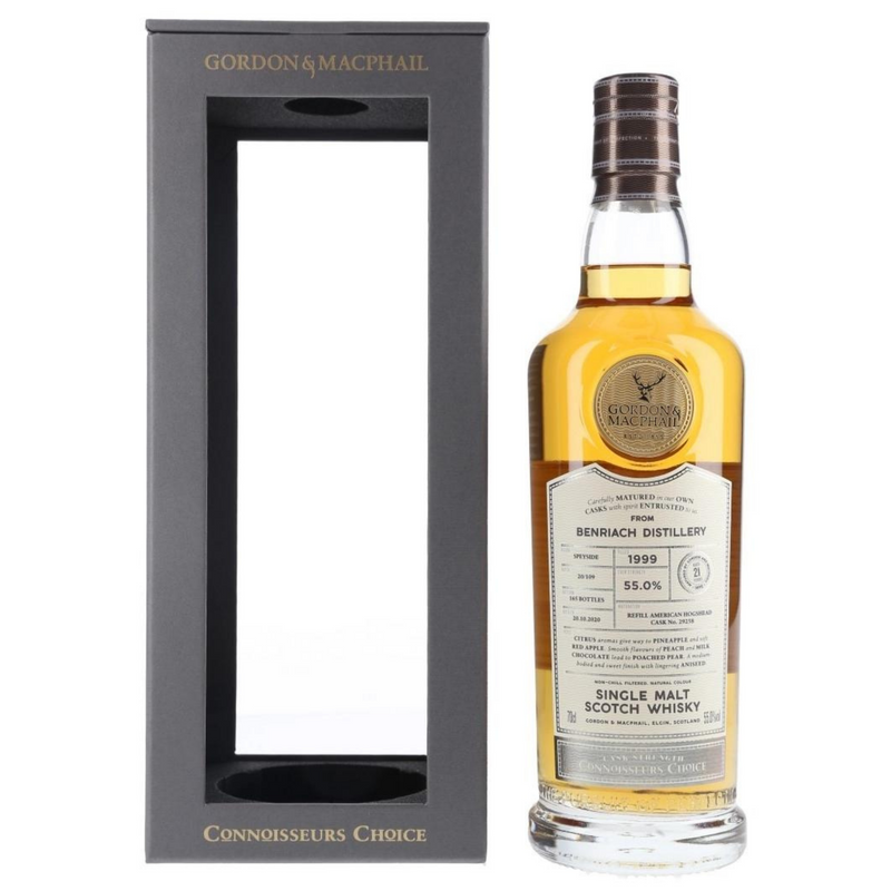 Gordon & Macphail Connoisseurs Choice 1999 Benriach 21 Year Old Cask Strength Single Malt Scotch Whisky