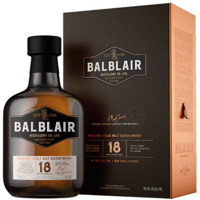 Balblair 18 year Old Single Malt Scotch Whisky