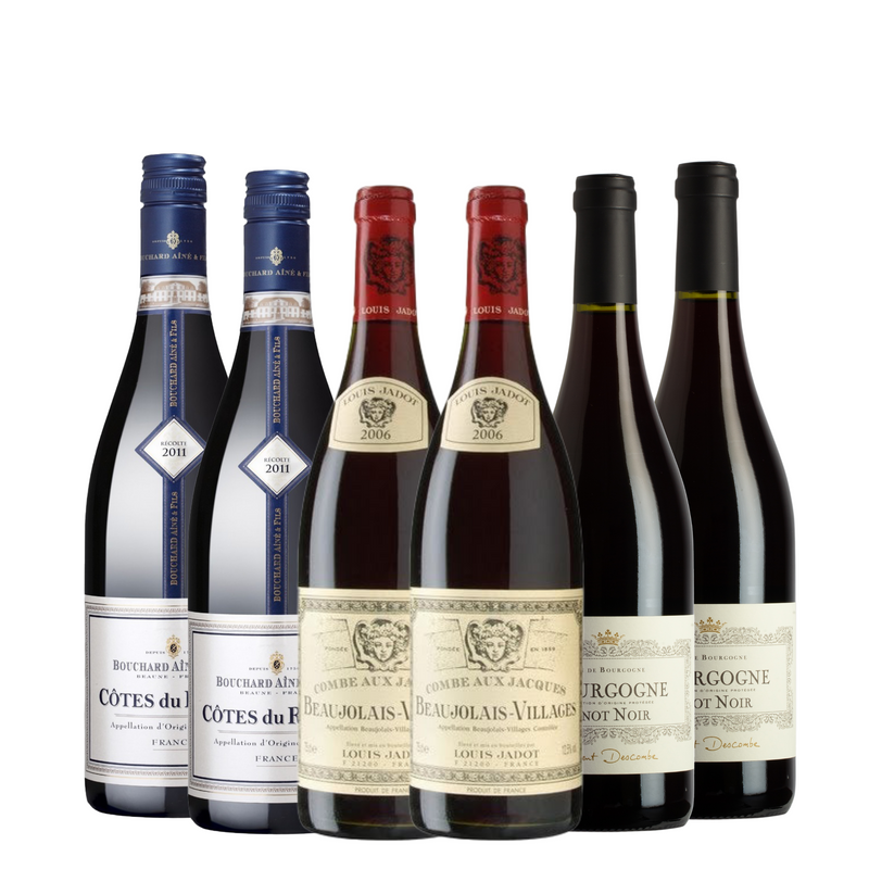 French Red Wine Bundle - 6 pack wine bundle