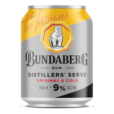 Bundaberg Rum Distillers' Serve 9% & Cola