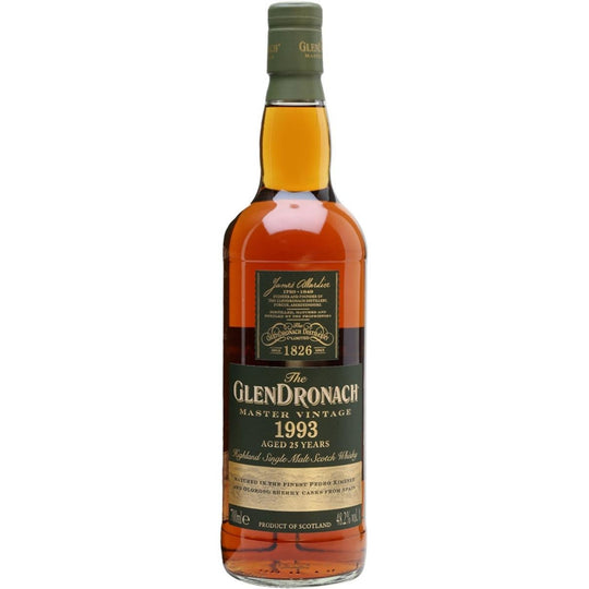 Glendronach 1993 Master Vintage 25 Year Old Single Malt Scotch Whisky