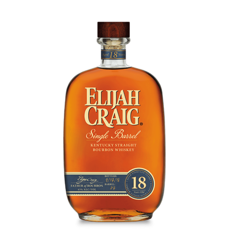Elijah Craig 18 Year Old Single Barrel Bourbon Whiskey