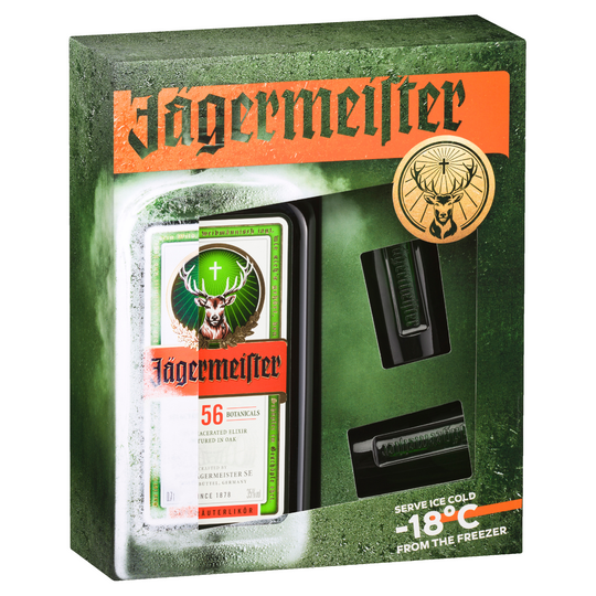 Jagermeister + 2 Retro Glasses Gift Pack