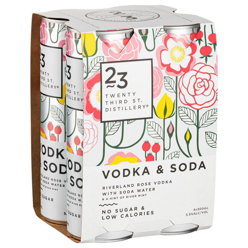 23rd Street Vodka and Soda 4 pack