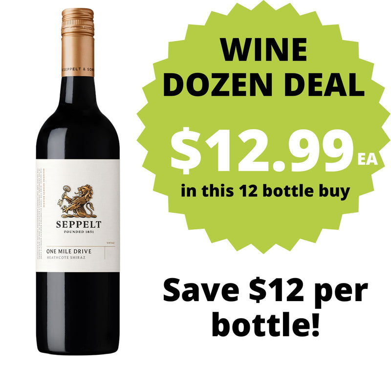 Seppelt One Mile Drive Shiraz 2018 DOZEN DEAL