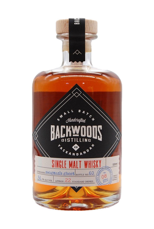 Backwoods Single Malt Cask Strength Batch 8 Swagmans Ghost Expression 56% 500ml