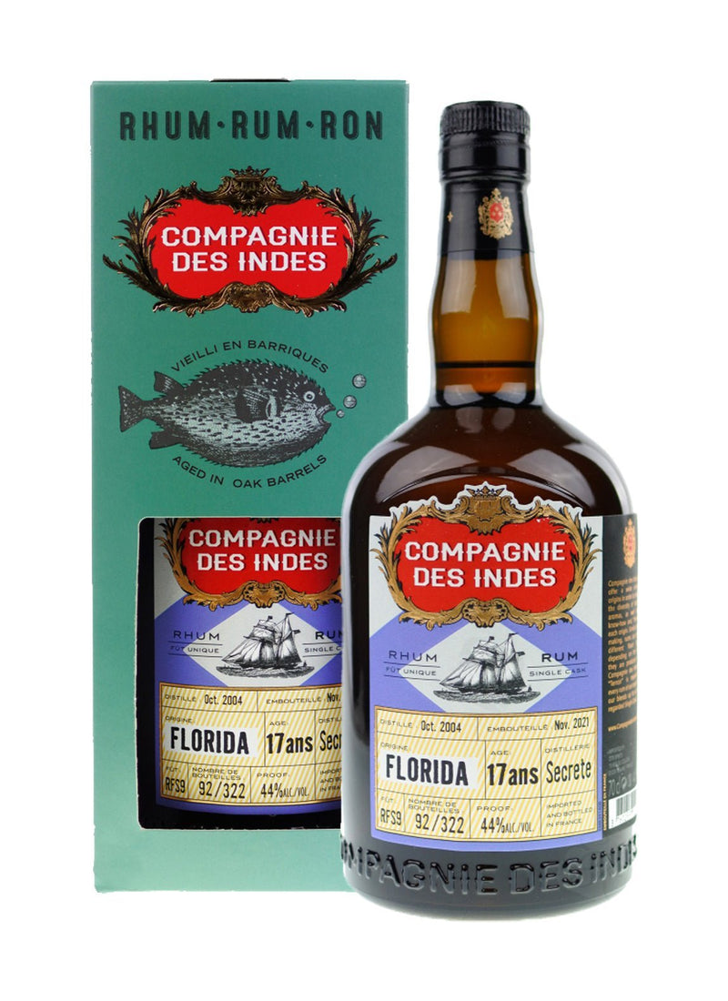 Compagnie des Indes Rum 17 years Florida 44% 700ml