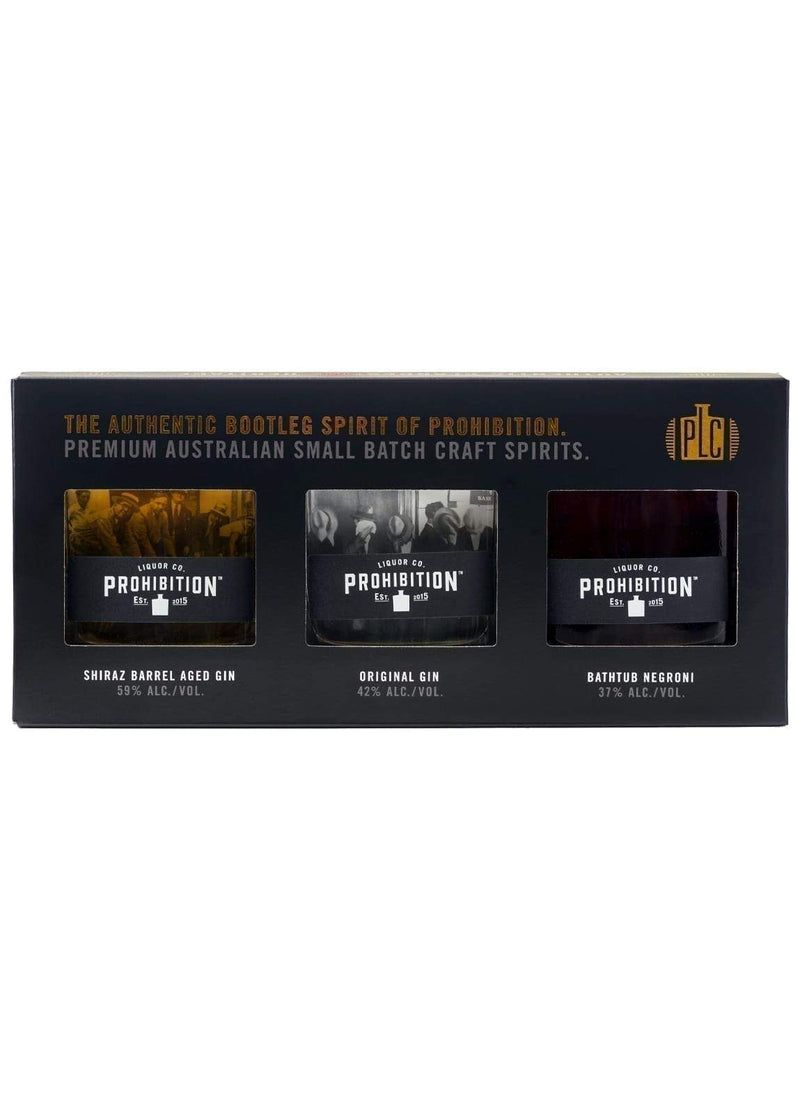 Prohibition Trio (Original, Negroni & Shiraz) 3x 100ml