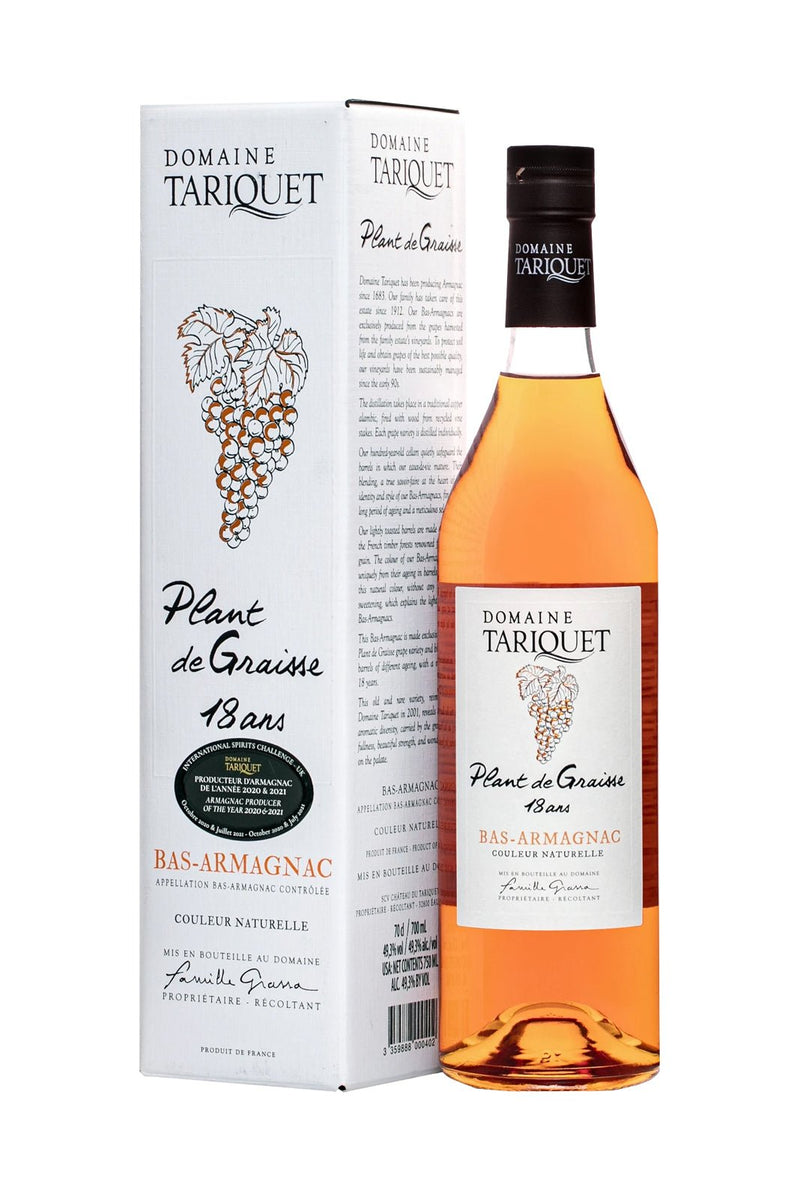 Tariquet plat de Graisse 18 years Bas-Armagnac 49.3% 700ml